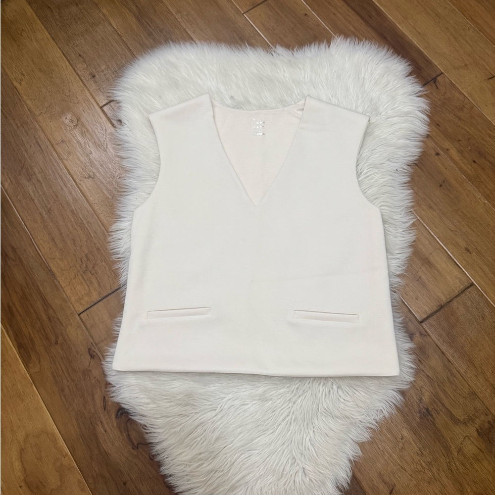 a new day Cream V-Neck Tank Top